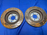 2010-14 Ford Mustang Front Brake Rotors Cross Drilled 160