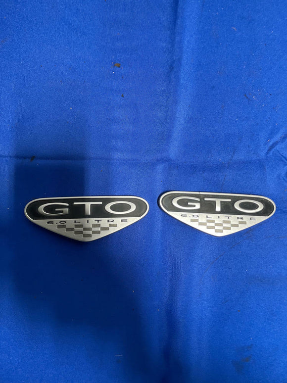 2005-06 Pontiac GTO 6.0 Fender Badges OEM 159