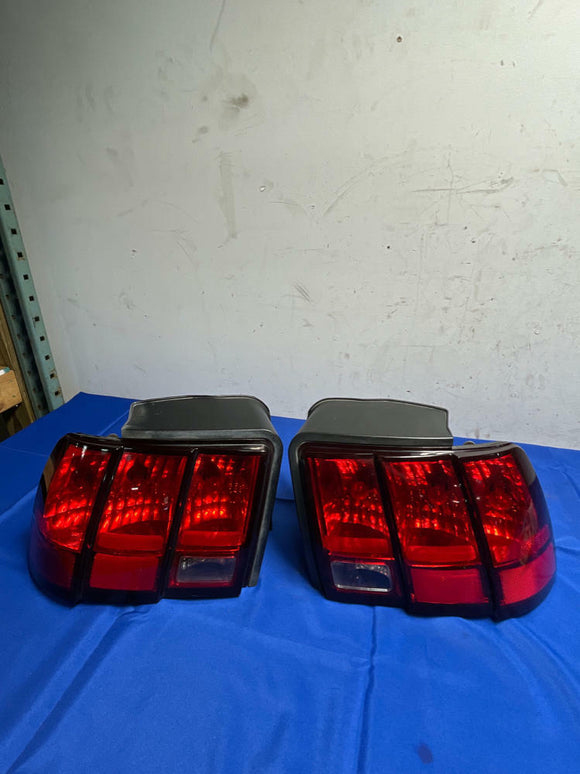 1999-04 Ford Mustang OEM Tail Lights Pair 170