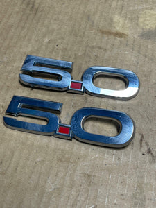 2018-23 Ford Mustang GT 5.0 Fender Badging Pair 197