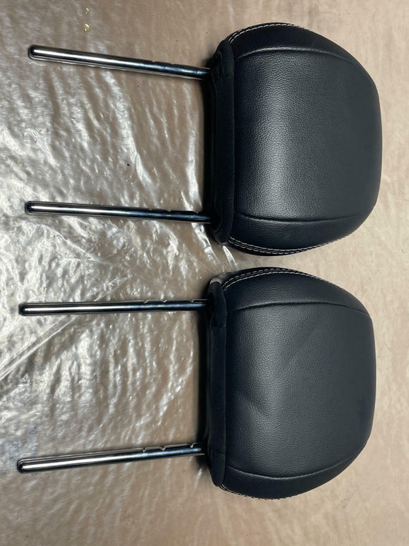 2018-23 Ford Mustang Seat Leather Head Rest Pair 212