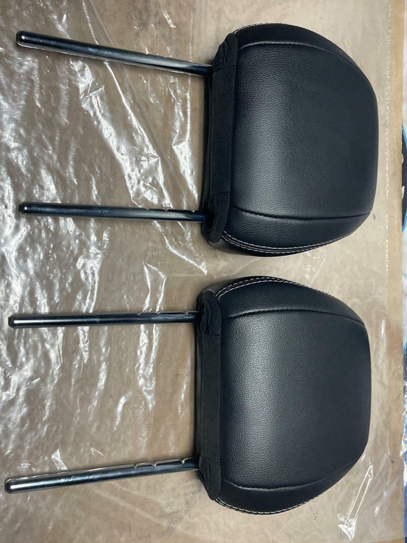 2015-23 Ford Mustang Leather Front Seat Head Rest Pair 212