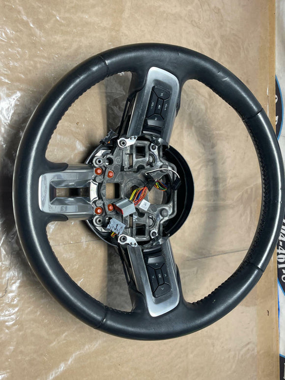 2015-17 Ford Mustang S550 GT Leather Steering Wheel- Missing Paddles 227