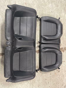 2015-17 Ford Mustang GT Coupe Rear Seat Set- Leather, Silver Stitching 211