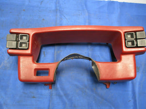 1987-93 Ford Mustang Red Gauge Cluster Surround Bezel Trim 062