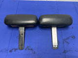 1994-98 Ford Mustang Black Leather Front Seat Head Rests Left Right Pair 124